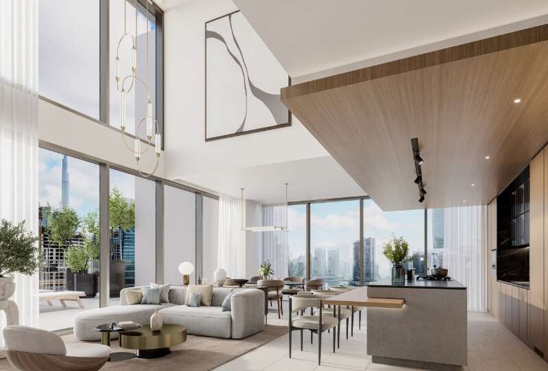 Living - Dining Room-One River Point
